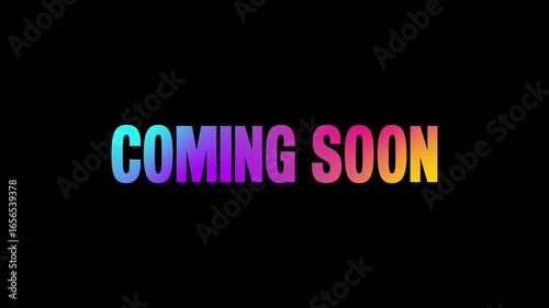 Coming Soon animation. Coming Soon Style, Design Elements motion graphics. banner sign template signboard 4k video footage.