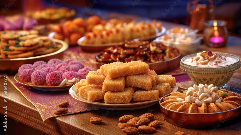 Fototapeta premium Colorful Diwali treats!