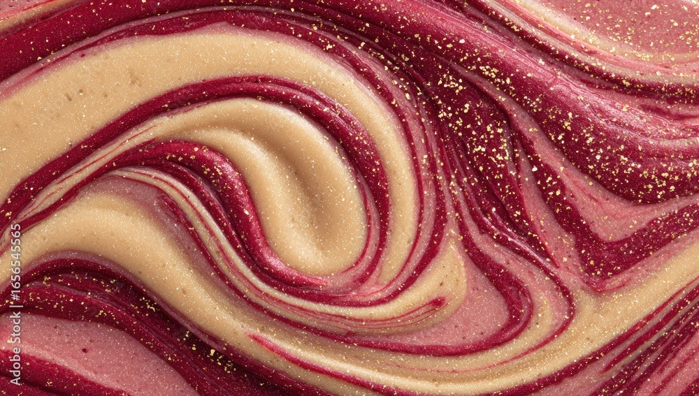 Obraz premium Swirling swirls of creamy, marbled dessert
