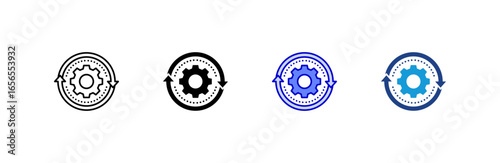 Operating System icon set multiple style collection