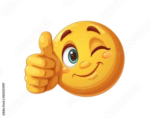 Smiling, winking emoji with thumbs up (1)