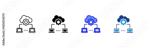 Provider icon set multiple style collection