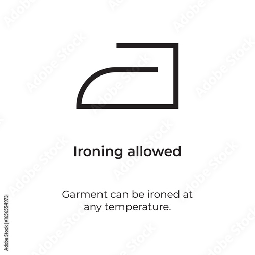 Clothing care icon ironing allowed