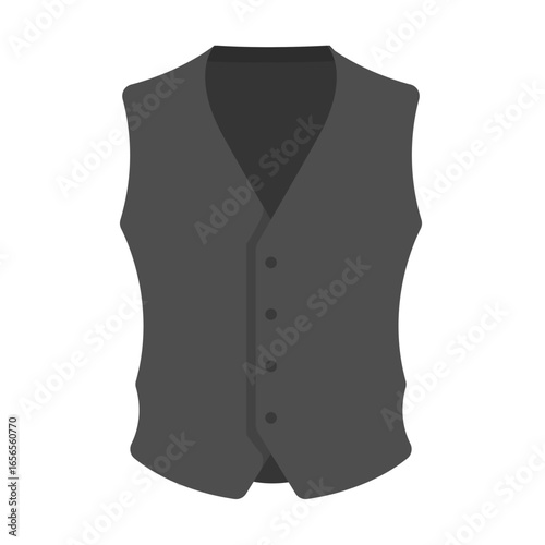 Waistcoat flat vector illustration logo icon clipart