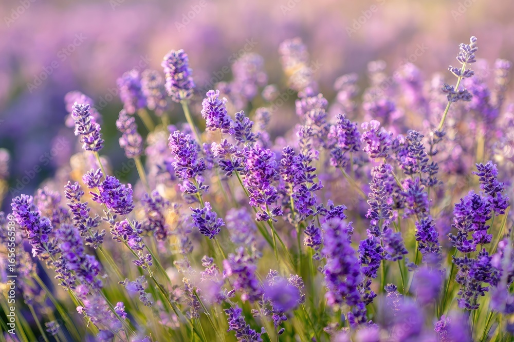 Obraz premium Lush lavender field in soft focus