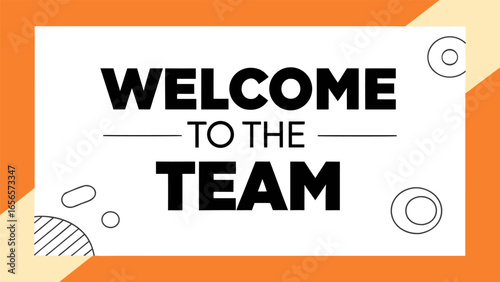 Welcome To The Team latter design vector 