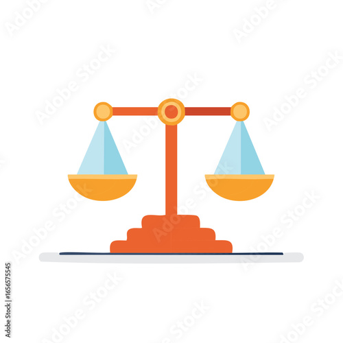 Scales of Justice Icon: Symbolic Balance, Legal Equilibrium, Courtroom Ethics and Fair Judgment