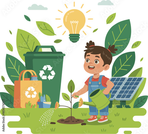 Minimalist Recycling & Plastic Waste Vector Set  Green Energy, Reuse, and Sustainability Concepts for Environmental Graphic Design Projects
