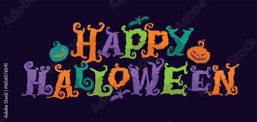 Happy Halloween set - Trick or treat – funny cute  hand drawn doodle lettering label, t-shirt design, mug print, sticker print.