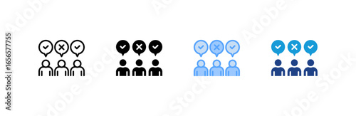 Vote icon set multiple style collection