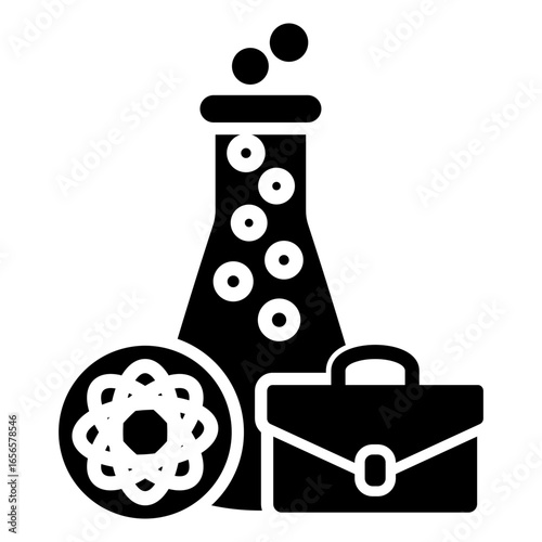 Experiment icon with glyph style