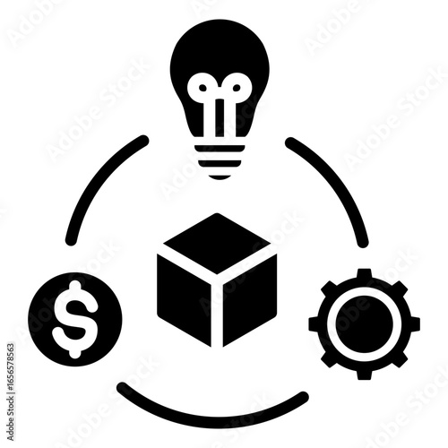 Product Development icon with glyph style