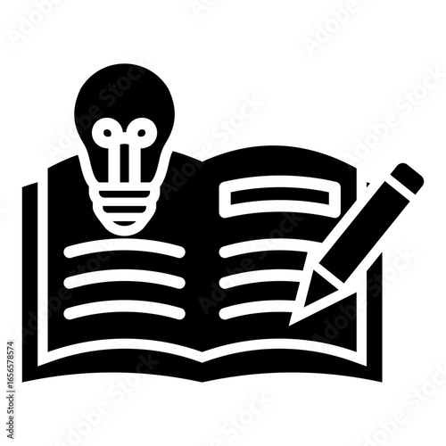 Theory icon with glyph style