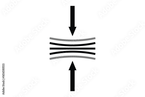 Compress arrow icon, black elasticity arrow icon.