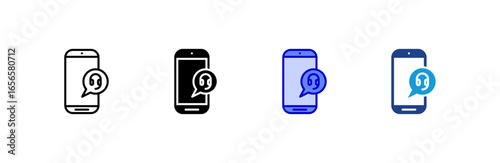 Support icon set multiple style collection.