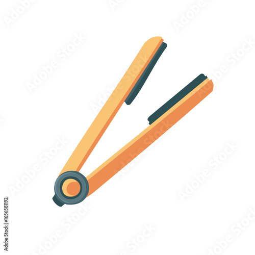 Stylized hair straightener tool for beauty styling and personal care routine