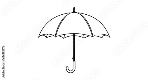Umbrella vector illustration rain protection parasol design weather forecast accessory icon graphic drawing 100
