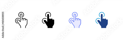 Tap icon set multiple style collection.