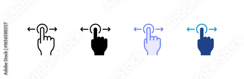 Swipe icon set multiple style collection.