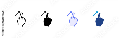 Diagonal Swipe icon set multiple style collection.