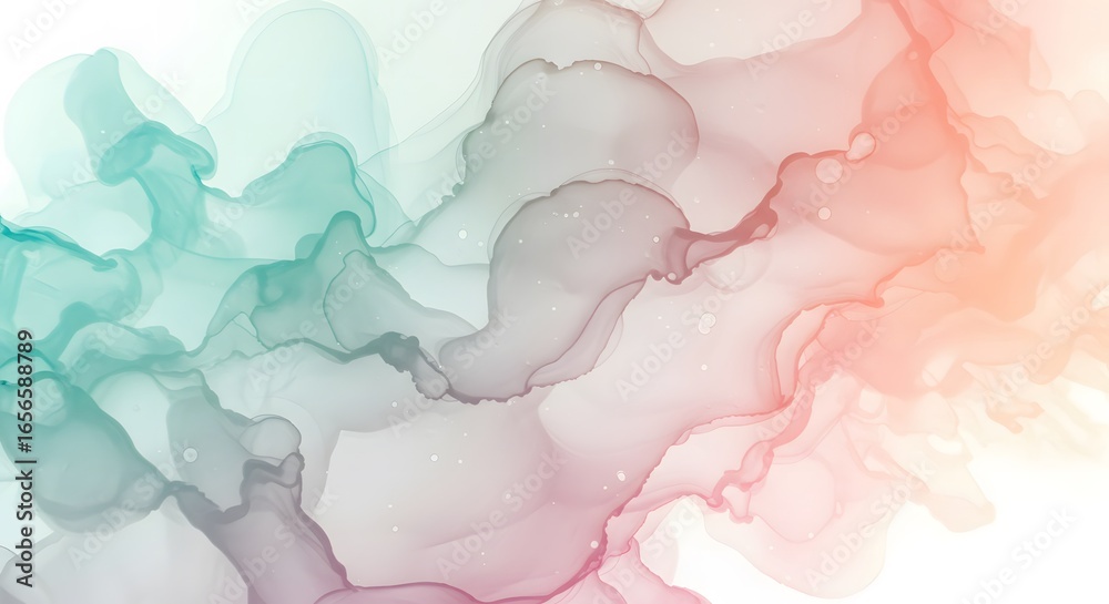 Fototapeta premium Abstract Fluid Art Background with Delicate Pastel Colors and Subtle Textures