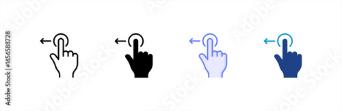 Hand icon set multiple style collection.