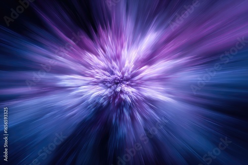 Purple and blue abstract explosion