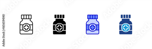 Medicine icon set multiple style collection.