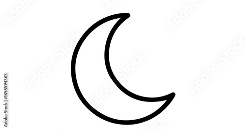 Crescent moon vector illustration for astrology and celestial designs and lunar phase graphics element 100