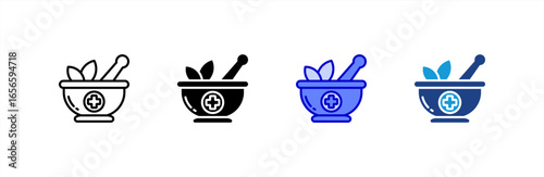Mortar icon set multiple style collection.