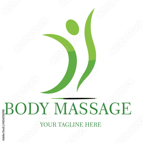 Spa, Body massage logo vector illustration