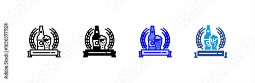 Oktoberfest icon set multiple style collection.