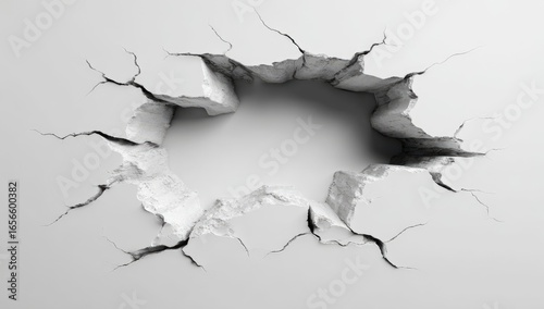 Circular hole in a cracked surface