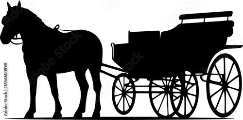 horse carriage silhouette