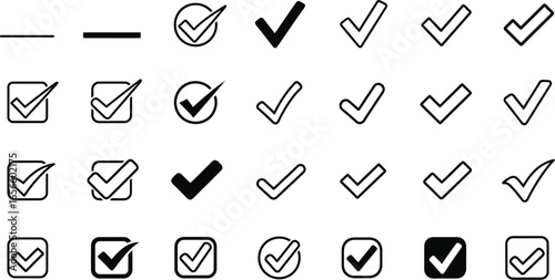Confirm success with diverse modern checkmark icons