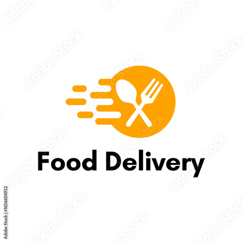 Vector logo for food delivery and transport service