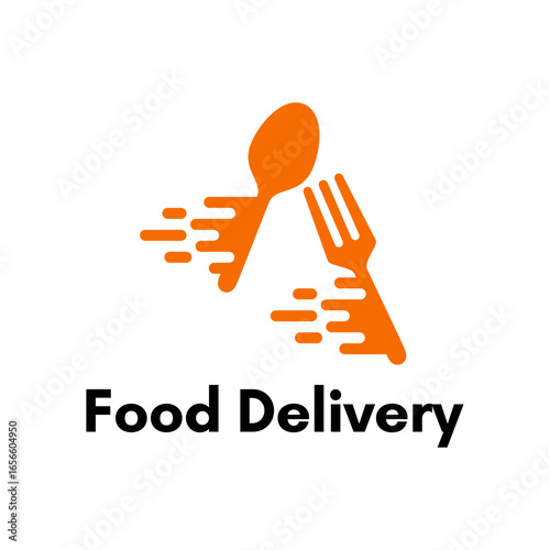 Vector logo for food delivery and transport service