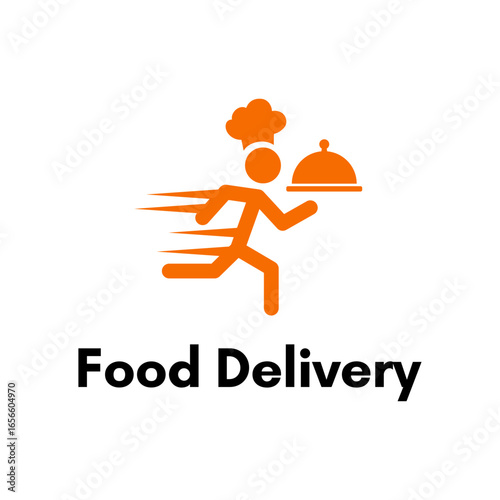 Vector logo for food delivery and transport service