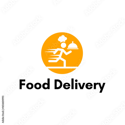 Vector logo for food delivery and transport service