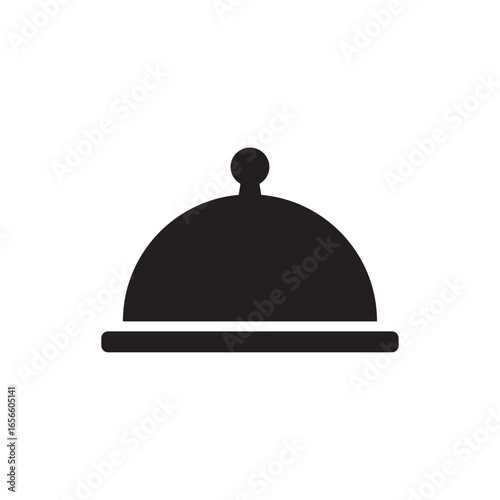 Flat Vector Cloche Illustration for Dining and Meal Service