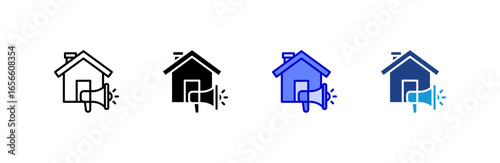 Marketing icon set multiple style collection.