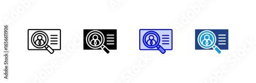 Identify icon set multiple style collection.