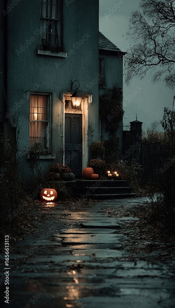 Obraz premium Halloween scene 00 with seasonal visuals