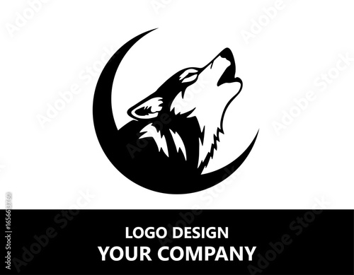 icon head of wolf vector silhouette logo design template illustration
