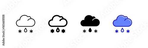 Hail icon set multiple style collection.