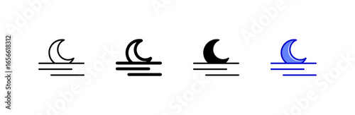 Fog icon set multiple style collection.