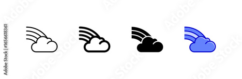 Rainbow  icon set multiple style collection.