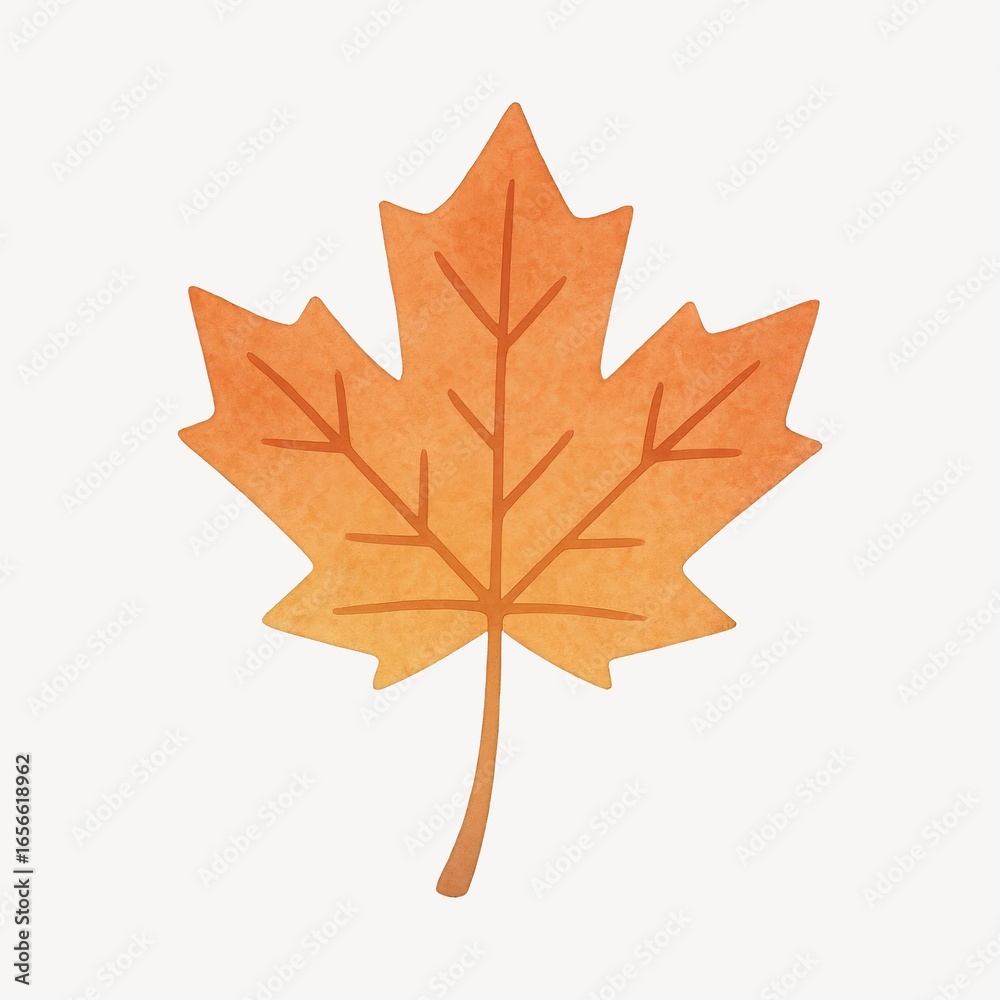 Obraz premium Vibrant autumn maple leaf illustration.
