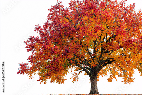 Wallpaper Mural A lone tree with colorful autumn foliage, symbolizing the transition into the fall season with bright colors and natural beauty. Torontodigital.ca