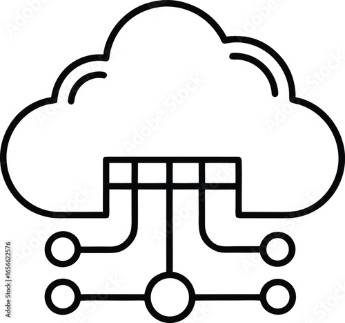 Vector design cloud data icon style